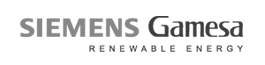 skywings.com.pl - Siemens Gamesa Renewable Energy logo in grey text on a light background, representing expertise in wind turbine maintenance and generator bearing replacement. Wind Turbine Service & Maintenance, Windenergieanlagen-Service & Instandhaltung