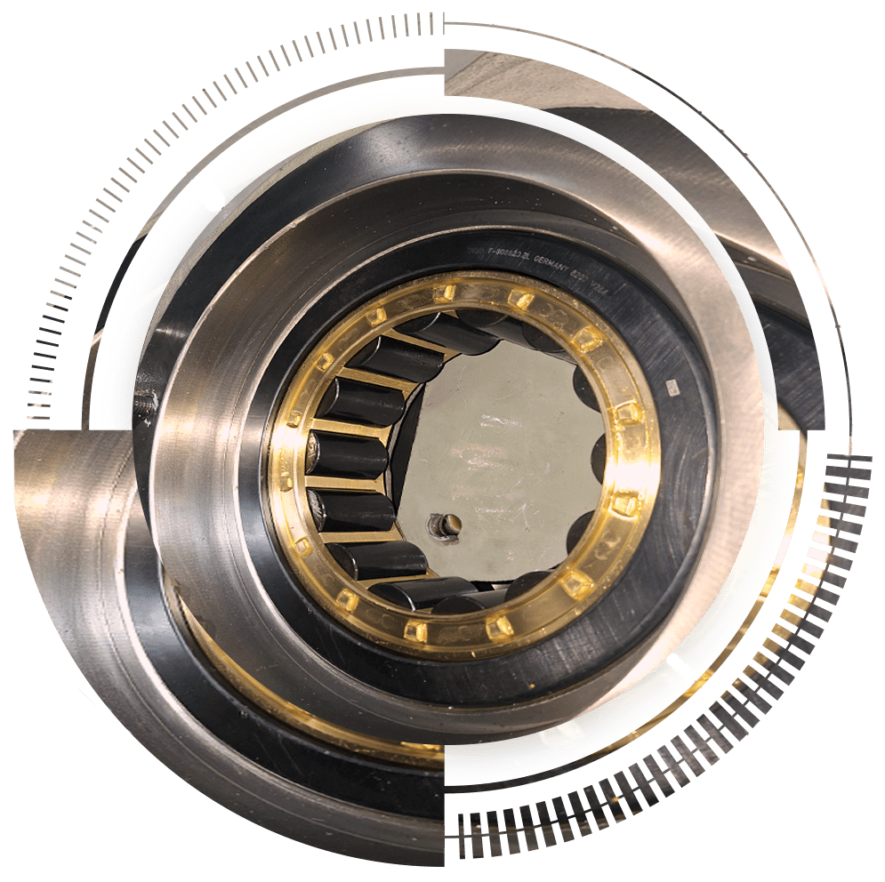 skywings.com.pl - A digitally edited image of a ball bearing, split into four quadrants with varying brightness and contrast, surrounded by graphic circular lines, evokes a futuristic, industrial look—ideal for showcasing Vestas-Gearbox-Service or advanced Wind Turbine-Service expertise. Wind Turbine Service & Maintenance, Windenergieanlagen-Service & Instandhaltung